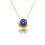 10mm Stone Lapis Women Necklace Cross Chain Matt Snail Amethyst Fluorite Jewelry
