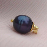 Tahitian Pearl 14k Necklace Healing Crystal Cross Pendant