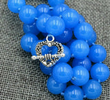 Natural 12mm Huge Jade Round Gemstone Beads Necklace 18''
