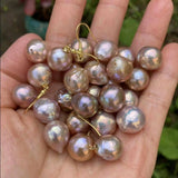 Purple Baroque Pearl 14K Earrings - CARNIVAL Christmas Mother's Gift