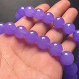 12mm Violet Purple Bead Chain Necklace for Women