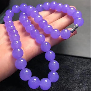 12mm Violet Purple Bead Chain Necklace for Women