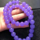 12mm Violet Purple Bead Chain Necklace for Women