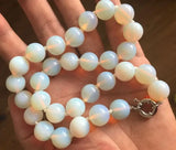 12mm Sri Lanka Moonstone Round Gemstone Beads Necklaces 18''