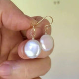 12mm Baroque Pearl 14K Earrings Women Accessories DIY Hook CARNIVAL