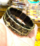 Mexican Amber Beeswax Bead Bracelet 16x20x6mm