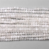 Moonstone Cube Square Beads 2-3mm Loose Spacer Stone for DIY Necklace Bracelet