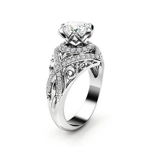 2 Carats Moissanite Anillos De Bizuteria Real 14K Ring for Women Oval Engagement