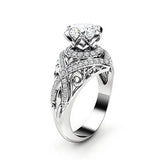 2 Carats Moissanite Anillos De Bizuteria Real 14K Ring for Women Oval Engagement