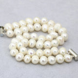 8-9mm Nearround Pearl Beads Bracelet B3178