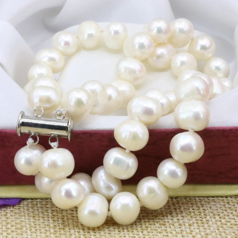 8-9mm Nearround Pearl Beads Bracelet B3178