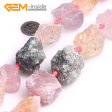 Large Smoky Rose Citrine Quartz Beads 15 inch Strand