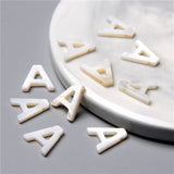 26 Capital Letters Arabic Numerals Mother Of Pearl Shell Beads Charm