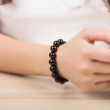Natural Wine Red Garnet Bracelet Crystal Beads Lady Hand String