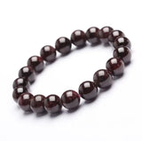 Natural Wine Red Garnet Bracelet Crystal 8mm Beads Lady Hand String