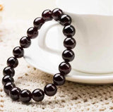 Natural Wine Red Garnet Bracelet Crystal Beads Lady Hand String