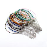 2MM Faceted Stone Beads Bracelet Zircon Lapis Lazuli Aquamarine Turquo