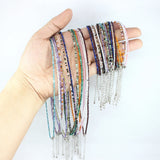 2MM Faceted Stone Beads Bracelet Zircon Lapis Lazuli Aquamarine Turquo