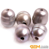 2mm Big Hole Freshwater Pearl Beads 10-11mm 10 Pcs DIY Loose Beads