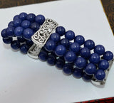 Lapis Lazuli Beads Stretch Bracelet 8mm 7.5''
