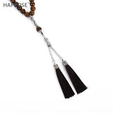33 Beads Tiger Eye Stone Round 8-12mm Tasbih Rosary Islam Muslim Tassel