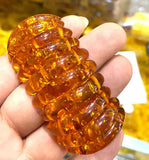 Mexican Amber Beeswax Bead Bracelet 35x10x8mm Natural
