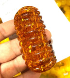 Mexican Amber Beeswax Bead Bracelet 35x10x8mm Natural
