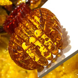 Mexican Amber Beeswax Bead Bracelet 35x10x8mm Natural