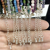 3mm Stone Beads Bracelets Sterling Silver Charming Couple Bracelets