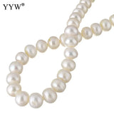 4-5mm Cultured Button Freshwater Pearl Beads Strand DIY Jewelry Making
