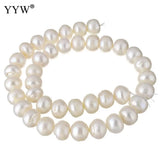 4-5mm Cultured Button Freshwater Pearl Beads Strand DIY Jewelry Making