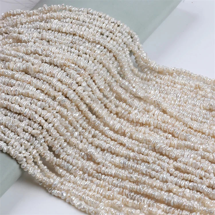4-5mm Middle Drilled Keshi Freshwater Pearl Strands