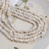 4-5mm Middle Drilled Keshi Freshwater Pearl Strands