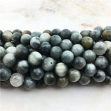 4-10MM Hawks Eye Stone Round Gray Beads for DIY Jewelry