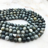4-10MM Hawks Eye Stone Round Gray Beads for DIY Jewelry