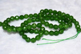 4mm Faceted Dark Green Emerald Gemstone Round Beads 15'' Strand