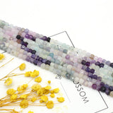 4mm Fluorite Morganite Cube Beads Faceted Square Loose Spacer Beads Quartz 14''