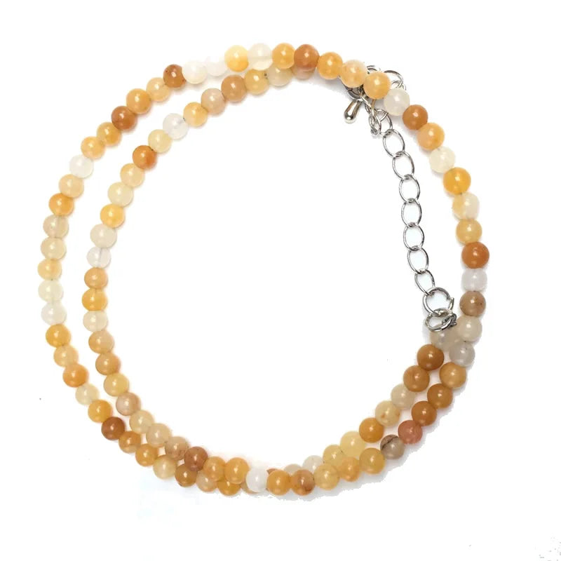4mm Pink Crystal Quartz Agate Beads Necklace Garnet Bracelet Choker