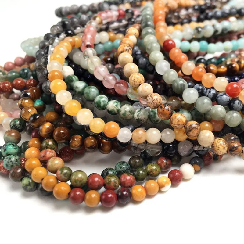 4mm Pink Crystal Quartz Agate Beads Necklace Garnet Bracelet Choker