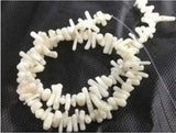 Natural 4x10mm Coral Gemstone Chip Loose Beads 15'' Strand