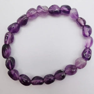 5-7MM Amethyst Bracelet 7.5 Inch Stretch Jewelry Gift