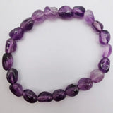 5-7MM Amethyst Bracelet 7.5 Inch Stretch Jewelry Gift