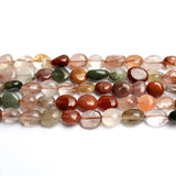 5-8mm Tourmaline Rutilated Quartz Irregular Stone Beads 15in Strand