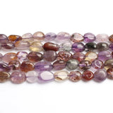 5-8mm Tourmaline Rutilated Quartz Irregular Stone Beads 15in Strand