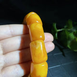 5A Honey Wax Bamboo Bracelet in Chicken Oil Yellow