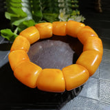 5A Honey Wax Bamboo Bracelet in Chicken Oil Yellow