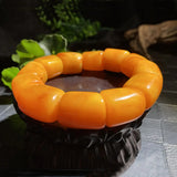 5A Honey Wax Bamboo Bracelet in Chicken Oil Yellow