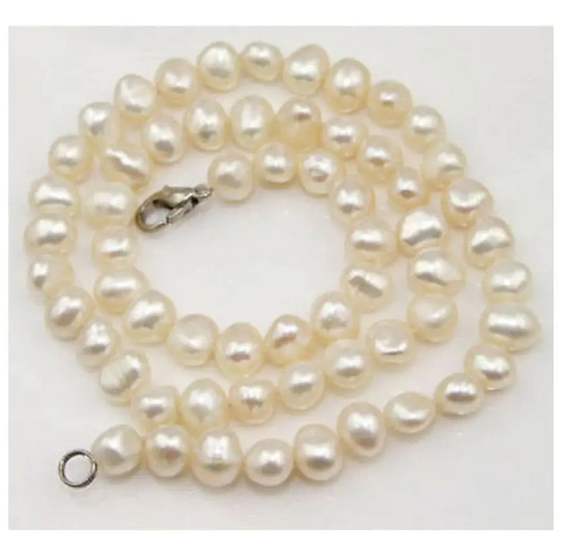 6-7mm Akoya Freshwater Baroque Pearl Necklace 18''