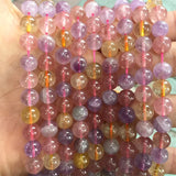7 Ruby Sapphiree Round Loose Beads for Jewelry Making Red Purple