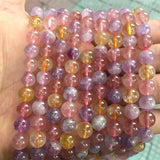 7 Ruby Sapphiree Round Loose Beads for Jewelry Making Red Purple